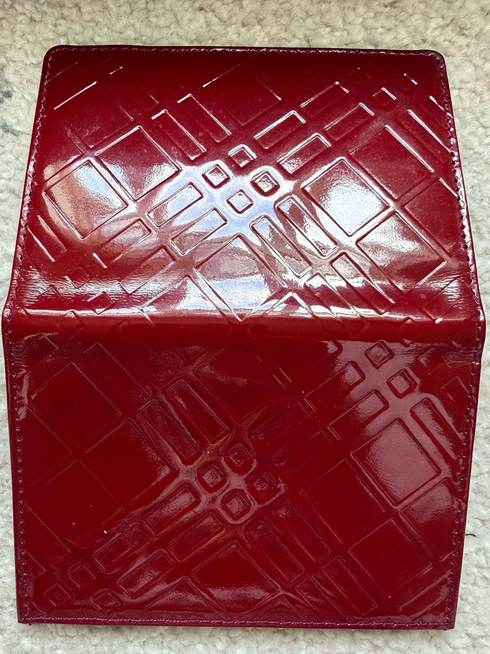 Burberry Red Leather Card Holder - Picture 5 of 5